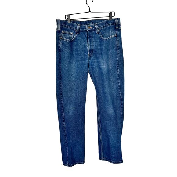 Carhartt Men's Denim Relaxed fit Straight Leg Jeans‎ Light Wash Blue Size 36x34 - Picture 1 of 11